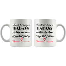 Badass sister in law 11 oz coffee mug
