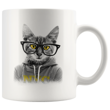 Cool cat with glasses 11oz mug
