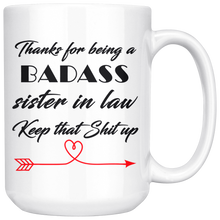 Badass sister in law 2 sizes
