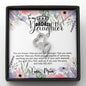To my Badass Daughter Crown Flower Framed DOUBLE HEARTS NO AS