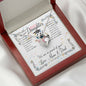 To our Badass Daughter - Graduation Necklace from Mom and Dad - 14K white gold finish with Cubic Zirconia