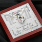 To our Badass Daughter - Graduation Necklace from Mom and Dad - 14K white gold finish with Cubic Zirconia