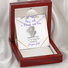 Custom Date A princess was born DOUBLE HEARTS AS