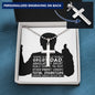 Badass Dad - Funny Trump Dad Father's Day Cross Necklace - Engraving on the back - You're a really great Dad really terrific, humorous and amusing gift for fathers