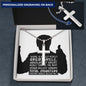 Badass Uncle - Funny Trump Uncle Father's Day Cross Necklace - Engraving on the back - You're a really great Uncle really terrific, humorous and amusing gift for uncles