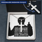 Best Dad Ever! Funny Trump Cross Necklace for Dad - Engraving on the back - You're a really great Dad really terrific, humorous and amusing gift for fathers
