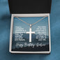Happy Birthday Godson Cross Ball Chain GS11 NO AS