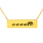 ELEPHANTS 4 Horizontal Bar Necklace