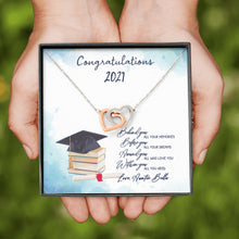 Graduation Congratulations INTERLOCKING HEARTS AS
