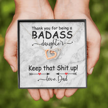 Interlocking Hearts Badass Daughter 2 marble Dad