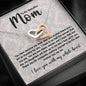 Mom You have become my most dear grey damask INTERLOCKING HEARTS NO AS