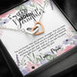 To my Badass Daughter Crown Flower Framed INTERLOCKING HEARTS NO AS