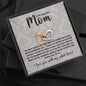 Mom You have become my most dear grey damask INTERLOCKING HEARTS NO AS