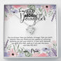 To my Badass Daughter Crown Flower Framed LOVE KNOT NO AS