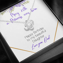 Custom Date A princess was born LOVE KNOT AS