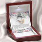 To my Badass Daughter Crown Flower Framed INTERLOCKING HEARTS NO AS