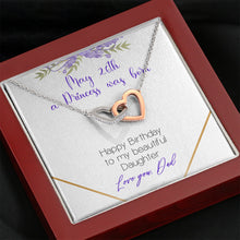 Custom Date A princess was born INTERLOCKING HEARTS AS