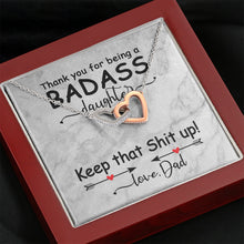 Interlocking Hearts Badass Daughter 2 marble Dad