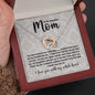 Mom You have become my most dear grey damask INTERLOCKING HEARTS NO AS