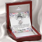 To my Badass Daughter Crown Flower Framed LOVE KNOT NO AS