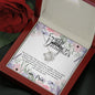 To my Badass Daughter Crown Flower Framed LOVE KNOT NO AS