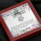 To my Badass Daughter Crown Flower Framed LOVE KNOT NO AS