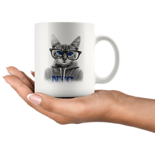 Cool cat with glasses 11oz mug