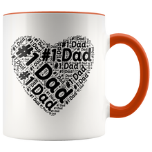 Number one Dad 11oz accent mug