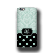 Mint iPhone x case Personalized Damask Polka Dots Samsung Galaxy S9 case iPhone 8 plus iphone 7 iPhone 5s Samsung Galaxy Note 8 case LG G7