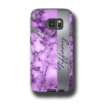 Purple silver marble iPhone 8 Case, iPhone 10, iPhone 8 Plus, Galaxy Note 8 Case, Galaxy S7 Edge Case, Personalized, Galaxy S10 E, iPhone X