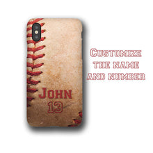 Baseball personalized iPhone 11 case customized with name & number iPhone 8 iPhone 6 Samsung Galaxy S7 Galaxy S8 Galaxy Note 8 gift for boys