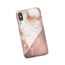 Rose gold marble mix iPhone X Case, iPhone 6s, iPhone 8 Plus, Galaxy Note 8 Case, Galaxy S7 Edge Case, Monogram, Personalized, Galaxy S8