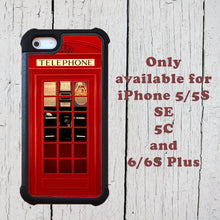 London Red Phone booth iPhone 5s case iPhone 5c iPhone SE iPhone 6s Plus cover with extra rubber protection