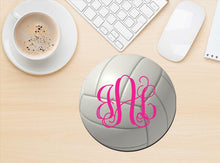 Volleyball Personalized Mouse Pad Monogram Mousepad round custom mousepad monogrammed gift, gift for daughter, gifts for her, coworker gift