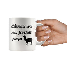 Llamas are my favorite peeps Coffee Mug 11 oz LLama Gift, Llama Mug, Llama Cup, Llama mom, lama owner gifts, Pet Coffee Mugs