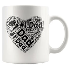 Number one Dad, #1 Dad oz mug, gifts for Dad, Father's Day gift, appreciation gift, gift for Dad, word puzzle mug, Birthday gift for Daddy