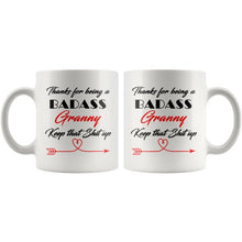 Badass Granny, Keep that shit up, New Granny Gift, Mothers Day Gift for Granny, Grandma Gift, Grandmother Gift, sarcastic Granny coffee mug