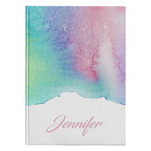 Custom Hardcover Journal, Personalized Journal, Gift for Art Student, Art Teacher Journal, Watercolor Design Journal , 5.75x8 in, 7.25x10 in