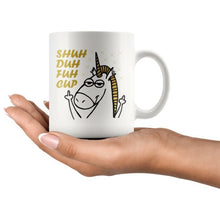 Shuh Duh Fuh Cup gold, Unicorn Mug, Funny Unicorn Gift, Unicorn Coffee Mug, Cute Unicorn Gift, Gift For Her, 11 oz mug cuss words Shut the