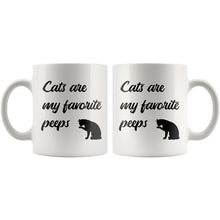 Cats are my favorite peeps cute Coffee Mug Gift for cat lovers, Crazy Cat Ladies Gifts, Pet Coffee Mugs, Cat quote mug