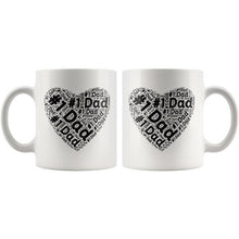 Number one Dad, #1 Dad oz mug, gifts for Dad, Father's Day gift, appreciation gift, gift for Dad, word puzzle mug, Birthday gift for Daddy
