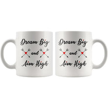 Dream Big and Aim High / inspirational mug / back to school / inspirational quote / inspirational gifts / words of wisdom / school gift