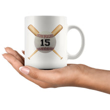 Custom Baseball Mug / Baseball Mom Mug / Baseball Dad Mug / Baseball Coach Gift / Baseball Gift / Personalized with your number