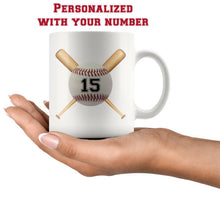 Custom Baseball Mug / Baseball Mom Mug / Baseball Dad Mug / Baseball Coach Gift / Baseball Gift / Personalized with your number
