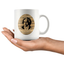 Beethoven Mug, Ludwig van Beethoven, Sheet Music Mug, German Composer, classical Music Mug, Pianist Gift, vintage music notes, Musician Mug