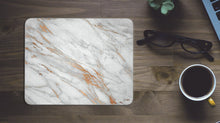 Mouse Pad, White Marble Coral, Rose Gold Home Office Decor, Mousepads, Desk Accessories, Mousepad, Mouse Mat, Computer Accessories, -1