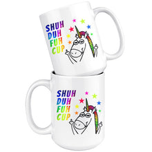 Shuh Duh Fuh Cup, Unicorn Mug, STFU mug, Rainbow Unicorn Gift, Unicorn Coffee Mug, Cute Unicorn Gift, 15 oz mug cuss words Shut the fuck up