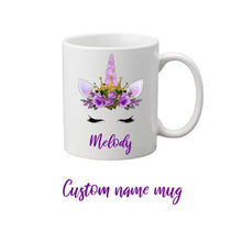 Purple Unicorn Personalized Coffee Mug / Custom Unicorn Cup / Bridesmaid Gift / Unicorn Face Mug / Monogram Mug / Gift for girls /Bridal Mug
