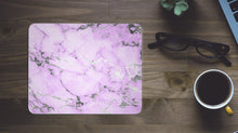 Marble Mouse Pad, Purple Silver, Home Office Decor, Mousepads, Desk Accessories, Mousepad, Mouse Mat, Computer Accessories, Gifts for her