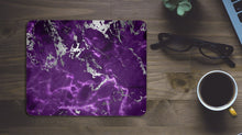 Dark Purple Silver Marble Mouse Pad, Home Office Decor, Mousepads, Desk Accessories, Mousepad, Mouse Mat, Computer Accessories, very sturdy